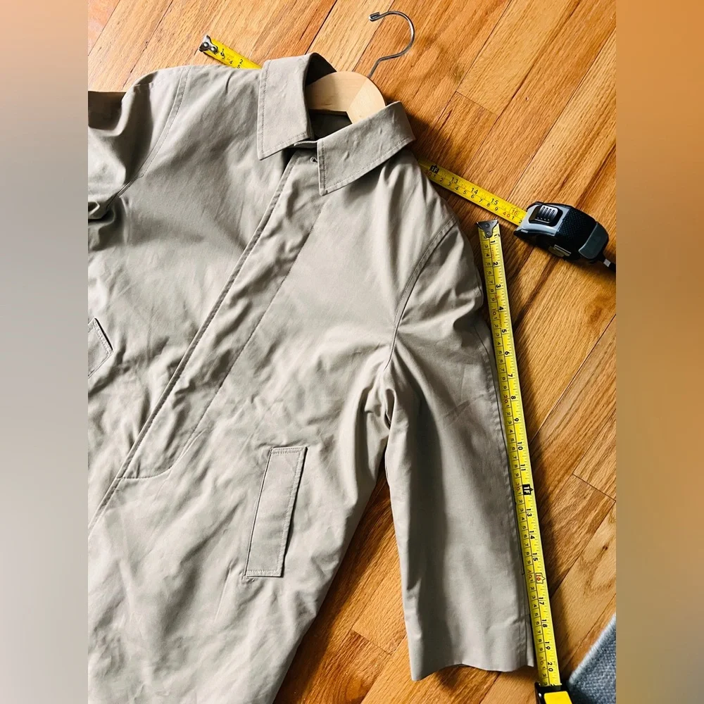 Vintage Sears Trench Coat Boyswear full zip removable Lining Tan Khaki Unisex